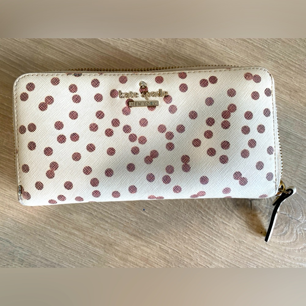 KATE SPADE New York - Gold Polka Dot Wallet